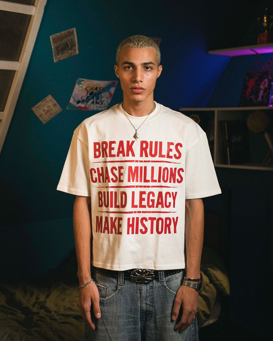 BREAK RULES BOXY FIT T SHIRT