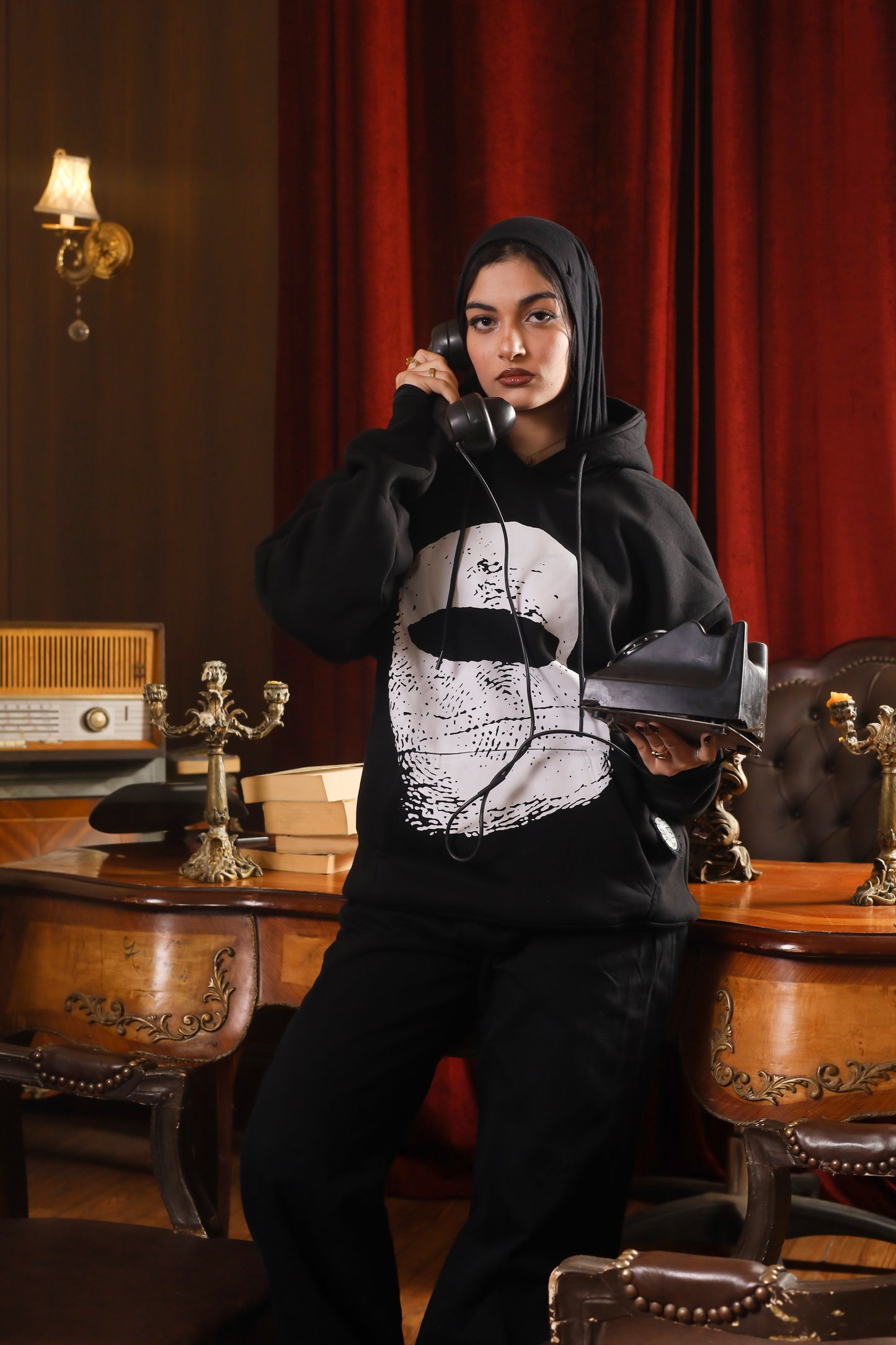 Black gangster hoodie