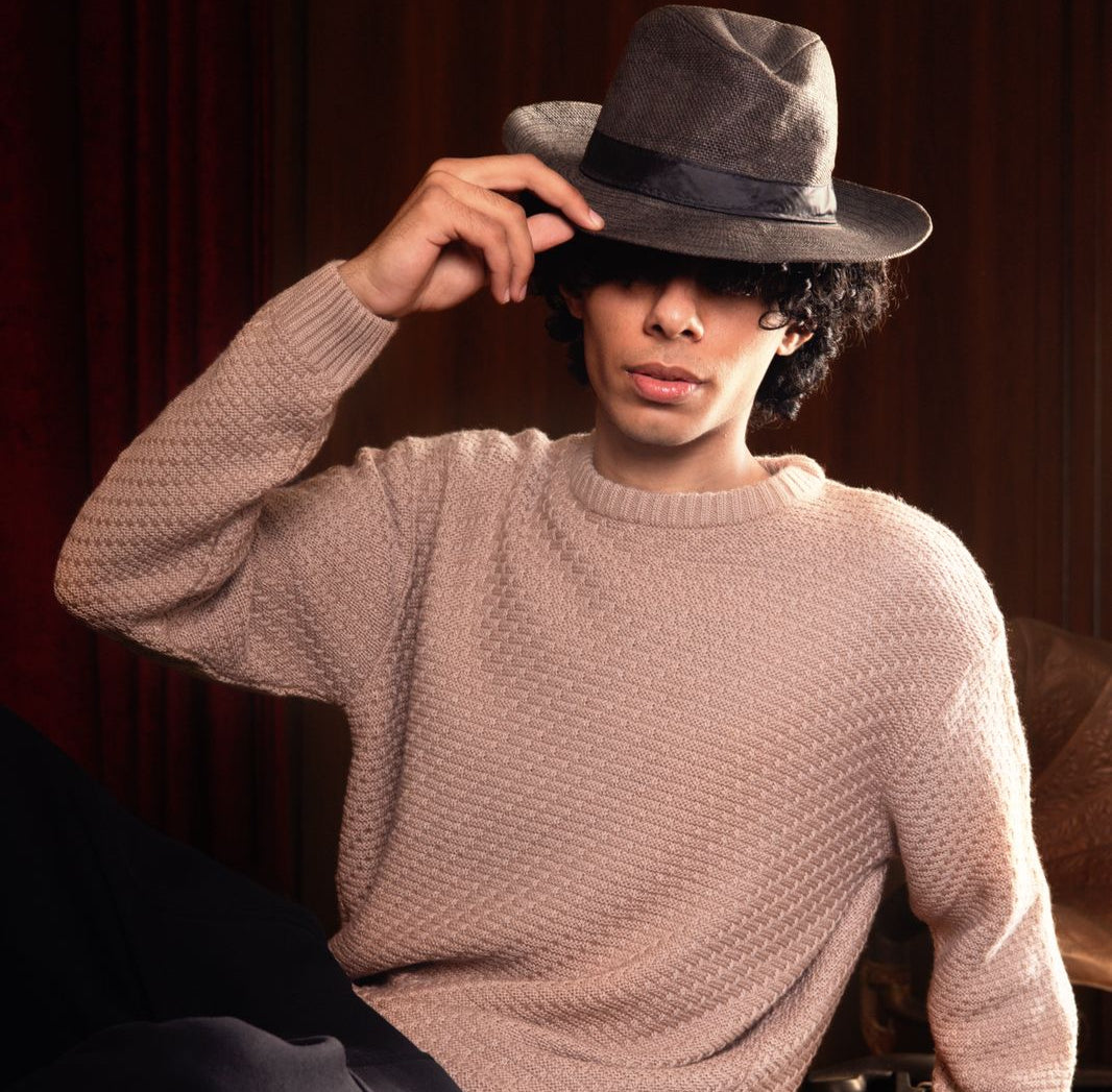 A Ribbed Knit Sweater